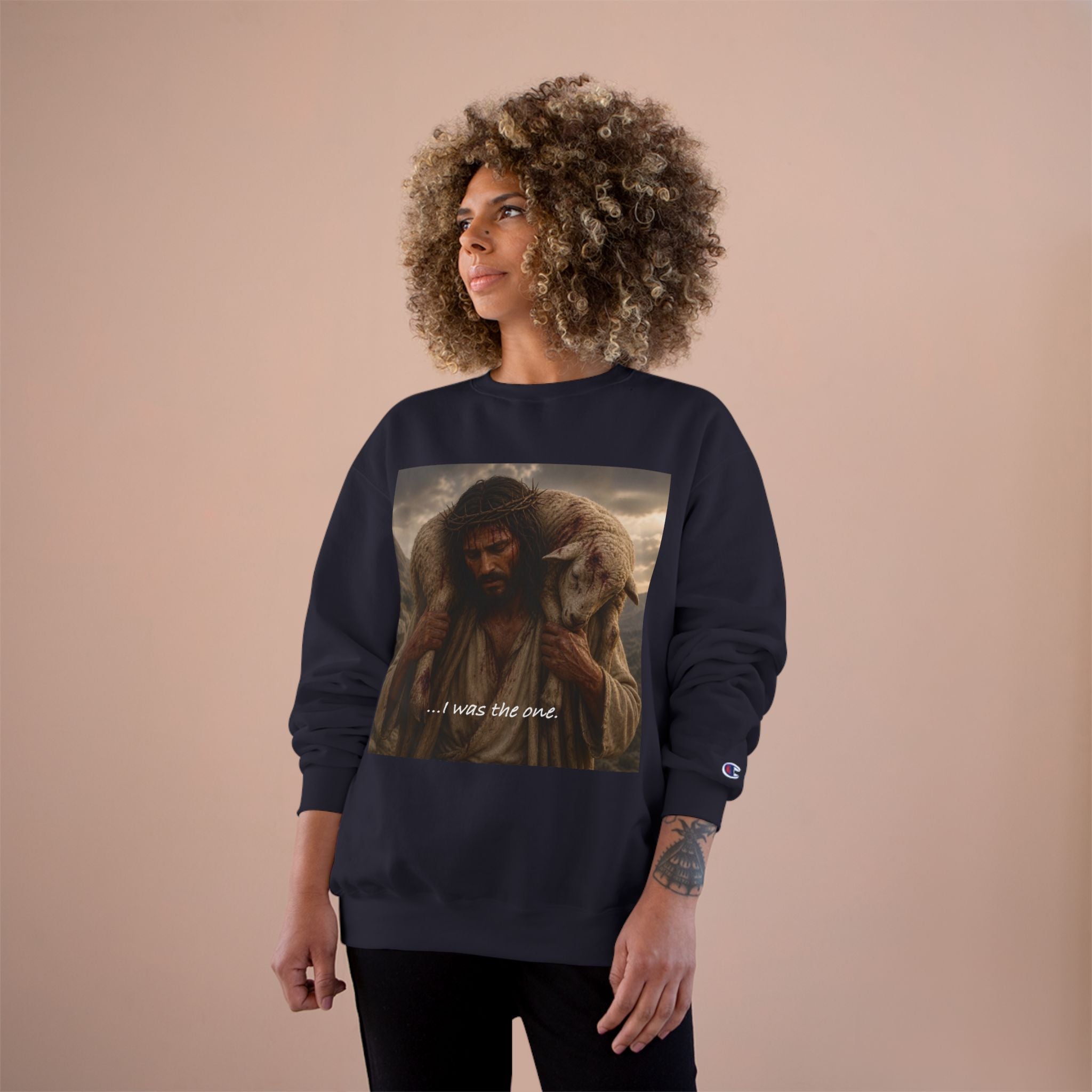 Jesus The Good Shepherd Sweatshirt — "I Was The One" Christian Crewneck