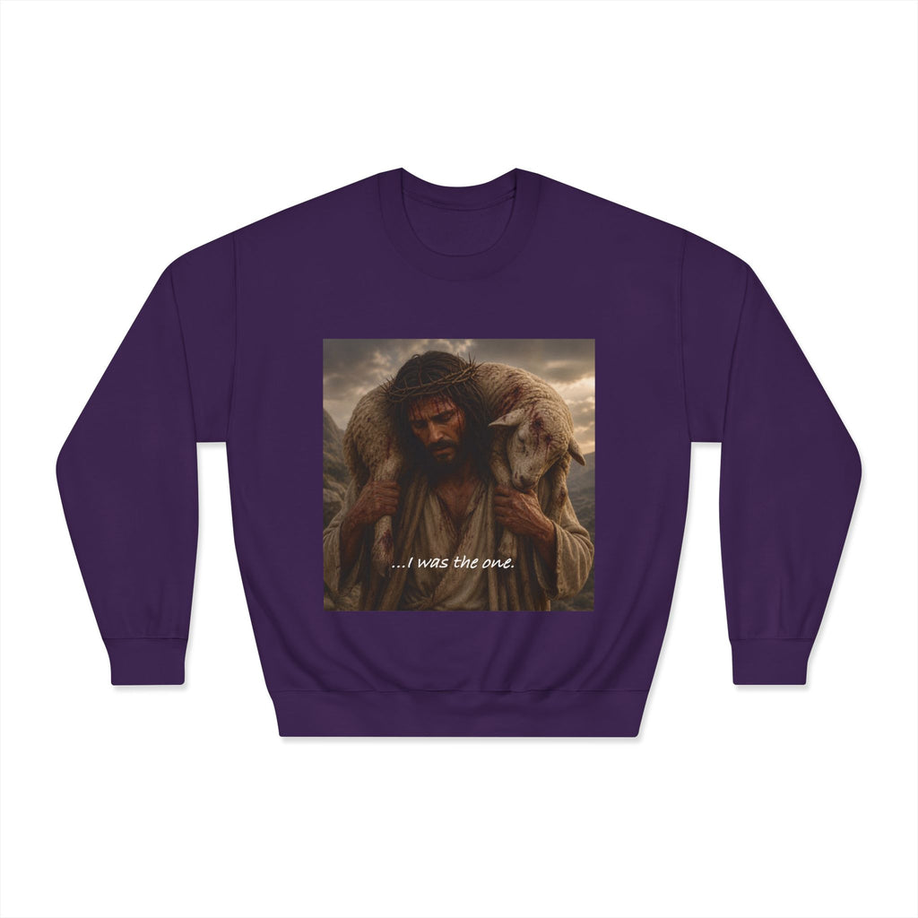 Jesus Shepherd Crewneck Sweatshirt – "...I was the one." Religious Christian Graphic Pullover